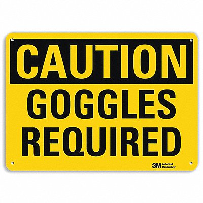 Caution Sign 10 inx14 in Aluminum