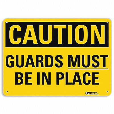 Caution Sign 7 in x 10 in Aluminum