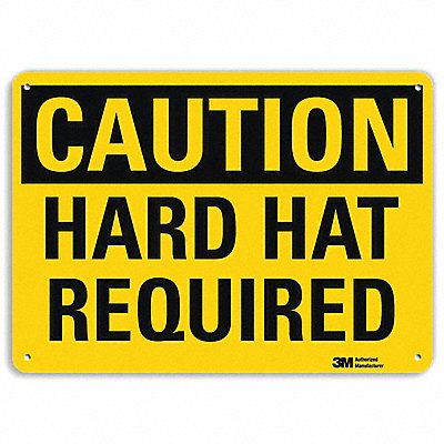 Caution Sign 10 inx14 in Aluminum