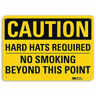 Caution Sign 10 inx14 in Aluminum