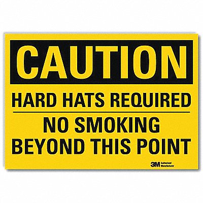 Caution Sign 5 in x 7 in Rflct Sheeting