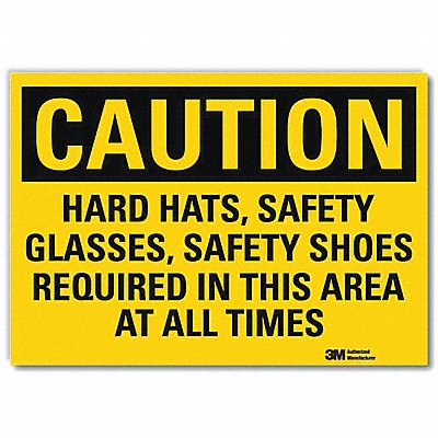 Caution Sign 7inx10in Reflctv Sheeting