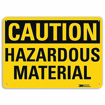 Caution Sign 10 inx14 in Aluminum