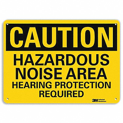 Caution Sign 10 inx14 in Aluminum