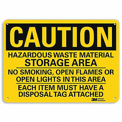 Caution Sign 10 inx14 in Plastic