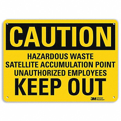 Caution Sign 10 inx14 in Aluminum