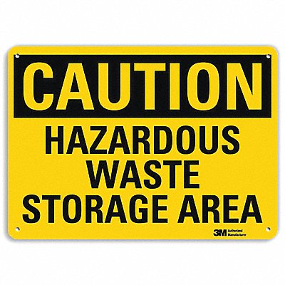 Caution Sign 10 inx14 in Aluminum