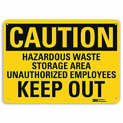 Caution Sign 10 inx14 in Plastic