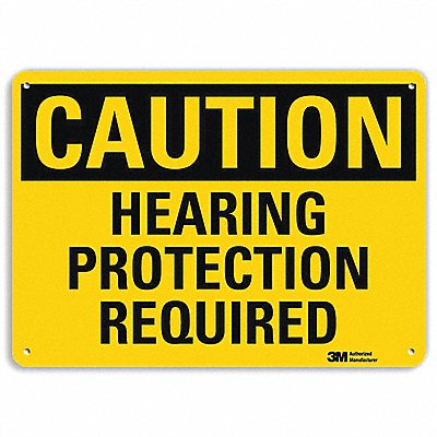 Caution Sign 7 in x 10 in Aluminum