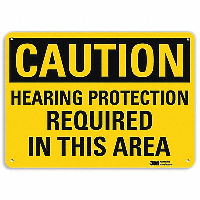 Caution Sign 7 in x 10 in Aluminum