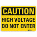 Caution Sign 10 in x 14 in Plastic
