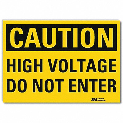 Caution Sign 7inx10in Reflctv Sheeting