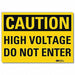 Caution Sign 7inx10in Reflctv Sheeting