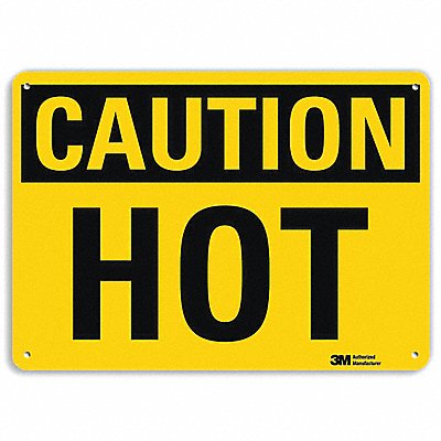 Caution Sign 10 inx14 in Aluminum