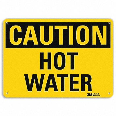 Caution Sign 10 inx14 in Aluminum