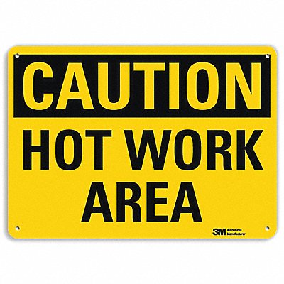 Caution Sign 10 inx14 in Aluminum