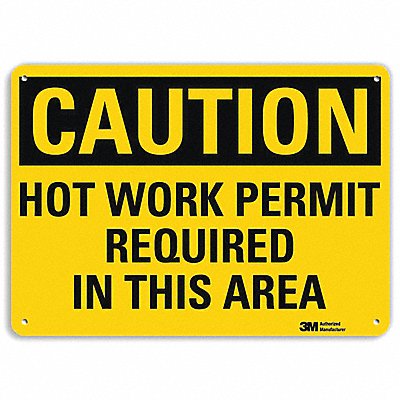 Caution Sign 10 inx14 in Aluminum