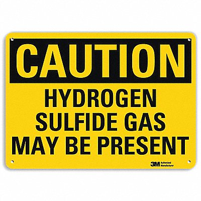 Caution Sign 7 in x 10 in Aluminum