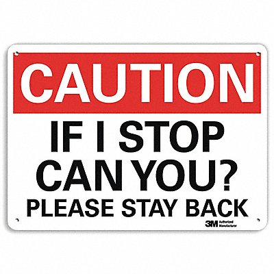 Caution Sign 10 inx14 in Plastic