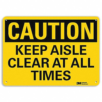 Caution Sign 10 in x 14 in Plastic