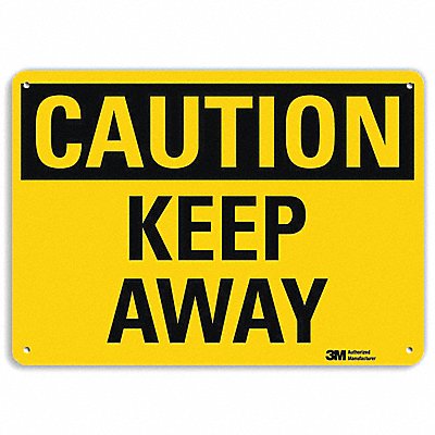 Caution Sign 7 in x 10 in Aluminum