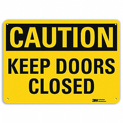 Caution Sign 7 in x 10 in Aluminum
