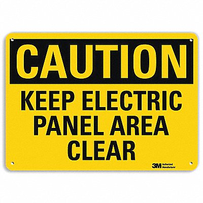 Caution Sign 7 in x 10 in Plastic