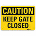 Caution Sign 10 in x 14 in Plastic