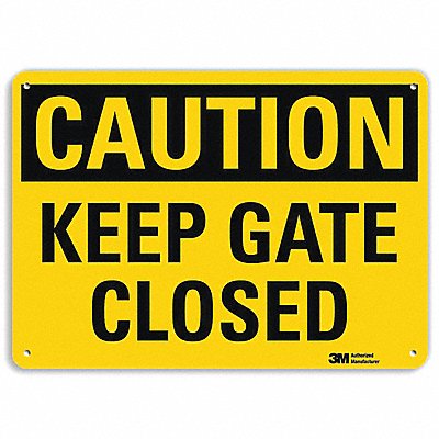 Caution Sign 7 in x 10 in Aluminum
