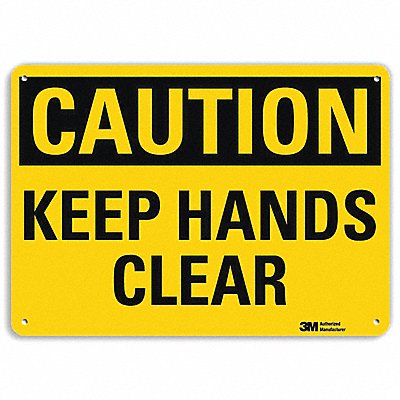 Caution Sign 7 in x 10 in Aluminum
