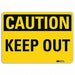 Caution Sign 7 in x 10 in Plastic