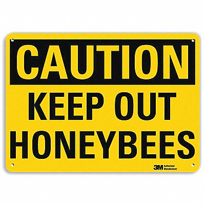 Caution Sign 7 in x 10 in Aluminum
