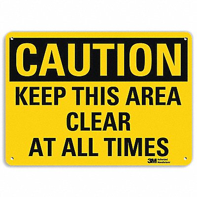 Caution Sign 10 in x 14 in Aluminum