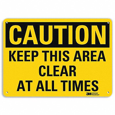 Caution Sign 7 in x 10 in Plastic
