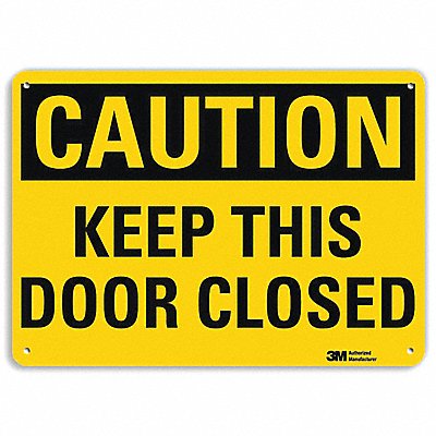 Caution Sign 7 in x 10 in Aluminum