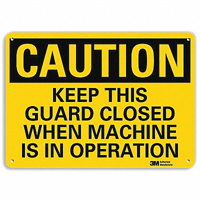 Caution Sign 7 in x 10 in Aluminum