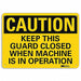 Caution Sign 10 in x 14 in Plastic