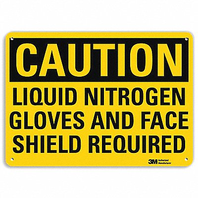 Caution Sign 7 in x 10 in Aluminum