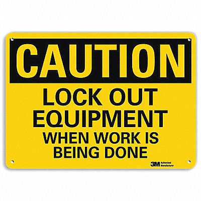 Caution Sign 10 in x 14 in Aluminum