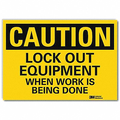 Caution Sign 7 in x 10 in Rflct Sheeting