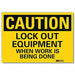 Caution Sign 7 in x 10 in Rflct Sheeting