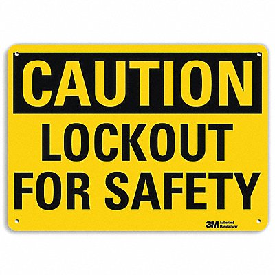 Caution Sign 7 in x 10 in Aluminum