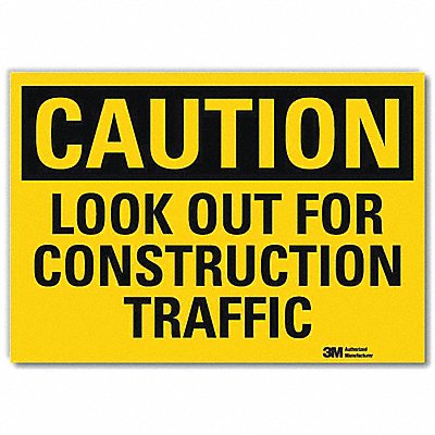 Caution Sign 10in x 14in Rflct Sheeting