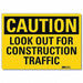 Caution Sign 7 in x 10 in Rflct Sheeting