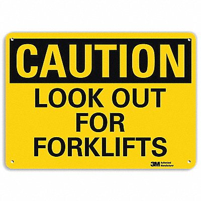 Caution Sign 10 inx14 in Aluminum