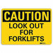 Caution Sign 10 inx14 in Aluminum