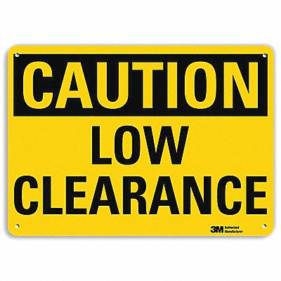 Caution Sign 7 in x 10 in Aluminum