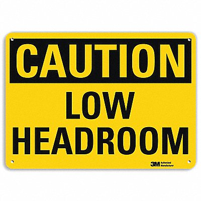 Caution Sign 7 in x 10 in Aluminum