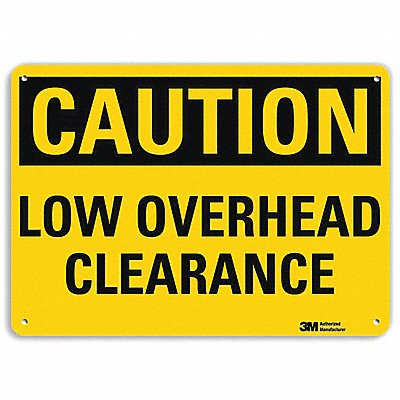 Caution Sign 7 in x 10 in Aluminum