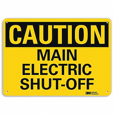 Caution Sign 7 in x 10 in Plastic